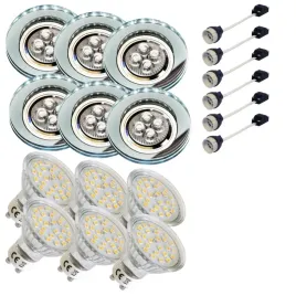 6x-oprawa-halogenowa-sufitowa-bialy-pasek-led-zarowka-led-gu10-3w-zestaw