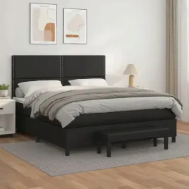 vidaxl-lozko-kontynentalne-z-materacem-czarne-ekoskora-180x200-cm