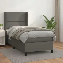 vidaxl-lozko-kontynentalne-z-materacem-szare-ekoskora-100x200-cm