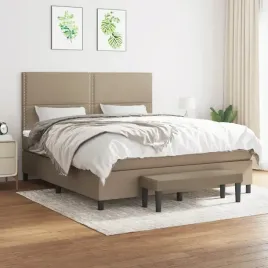 vidaxl-lozko-kontynentalne-z-materacem-taupe-tkanina-180x200-cm