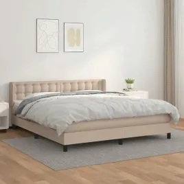 vidaxl-lozko-kontynentalne-z-materacem-cappuccino-ekoskora-180x200-cm