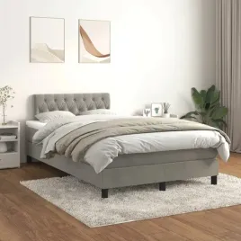 vidaxl-lozko-kontynentalne-z-materacem-jasnoszare-120x200cm-aksamit