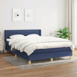 vidaxl-lozko-kontynentalne-z-materacem-niebieskie-tkanina-140x190-cm