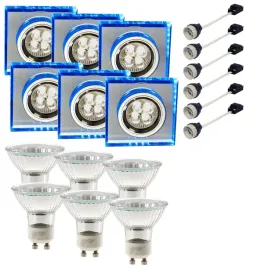 6x-oprawa-halogenowa-z-niebieskim-paskiem-led-zarowka-led-gu10-3w-zestaw