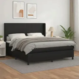 vidaxl-lozko-kontynentalne-z-materacem-czarne-ekoskora-160x200-cm