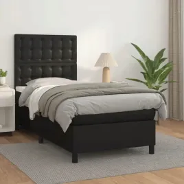 vidaxl-lozko-kontynentalne-z-materacem-czarne-ekoskora-100x200-cm
