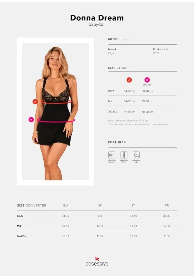 donna-dream-babydoll-m-l-stan-nowy