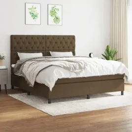 vidaxl-lozko-kontynentalne-z-materacem-brazowe-tkanina-160x200-cm