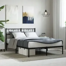 vidaxl-metalowa-rama-lozka-z-wezglowiem-czarna-160x200-cm