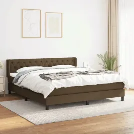 vidaxl-lozko-kontynentalne-z-materacem-brazowe-tkanina-160x200-cm
