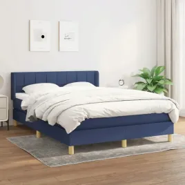 vidaxl-lozko-kontynentalne-z-materacem-niebieskie-tkanina-140x190-cm