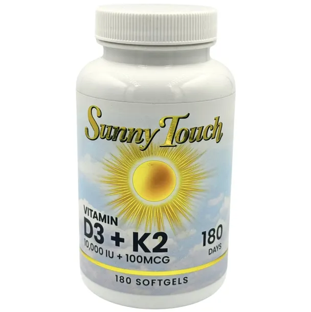 Sunny Touch Witamina D3 10000IUK2 NA ODPORNOŚĆ 180 kapsułek