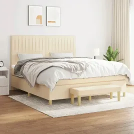 vidaxl-lozko-kontynentalne-z-materacem-kremowe-tkanina-180x200-cm