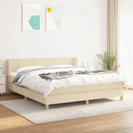 vidaxl-lozko-kontynentalne-z-materacem-kremowe-tkanina-180x200-cm
