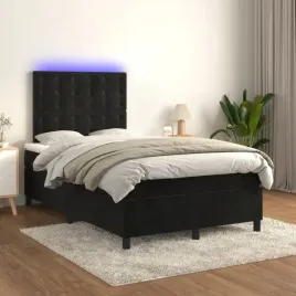 vidaxl-lozko-kontynentalne-z-materacem-i-led-czarny-aksamit-120x200cm