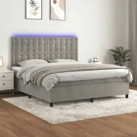 vidaxl-lozko-kontynentalne-z-materacem-i-led-szare-180x200cm-aksamit