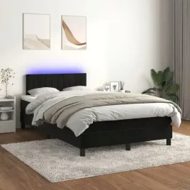 vidaxl-lozko-kontynentalne-z-materacem-i-led-czarny-aksamit-120x200cm