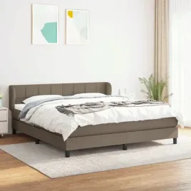 vidaxl-lozko-kontynentalne-z-materacem-taupe-tkanina-160x200-cm