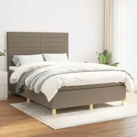 vidaxl-lozko-kontynentalne-z-materacem-taupe-tkanina-140x190-cm