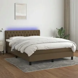 vidaxl-lozko-kontynentalne-z-materacem-brazowe-140x200-cm-tkanina