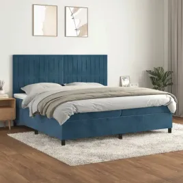 vidaxl-lozko-kontynentalne-z-materacem-niebieskie-aksamit-200x200cm