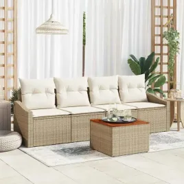 vidaxl-zestaw-sof-na-ogrod-z-poduszka-5-pcs-bezowy-polirattan
