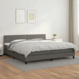 vidaxl-lozko-kontynentalne-z-materacem-szare-ekoskora-200x200-cm