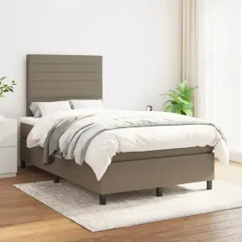 vidaxl-lozko-kontynentalne-z-materacem-taupe-tkanina-120x200-cm