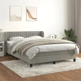 vidaxl-lozko-kontynentalne-z-materacem-jasnoszare-aksamit-140x190cm