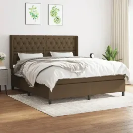 vidaxl-lozko-kontynentalne-z-materacem-brazowe-tkanina-160x200-cm