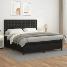 vidaxl-lozko-kontynentalne-z-materacem-czarne-ekoskora-160x200-cm