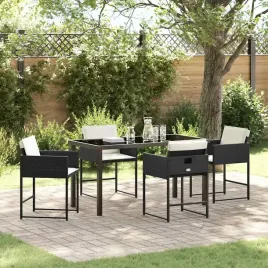vidaxl-zestaw-do-jadalni-w-ogrodzie-z-poduszka-5-pcs-czarny-polirattan