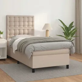 vidaxl-lozko-kontynentalne-z-materacem-cappuccino-ekoskora-90x190-cm