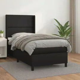 vidaxl-lozko-kontynentalne-z-materacem-czarne-ekoskora-100x200-cm