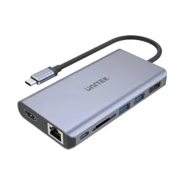 unitek-hub-usb-c-2x-usb-3-1-hdmi-dp-rj45-sd