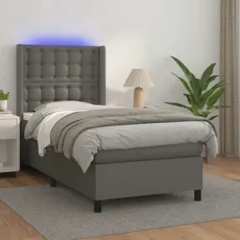 vidaxl-lozko-kontynentalne-z-materacem-i-led-szara-ekoskora-100x200cm