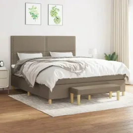 vidaxl-lozko-kontynentalne-z-materacem-taupe-tkanina-180x200-cm