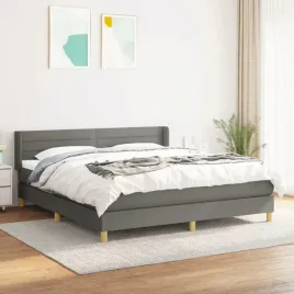 vidaxl-lozko-kontynentalne-z-materacem-ciemnoszara-tkanina-180x200-cm