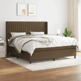vidaxl-lozko-kontynentalne-z-materacem-brazowe-tkanina-160x200-cm