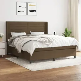 vidaxl-lozko-kontynentalne-z-materacem-brazowe-tkanina-160x200-cm