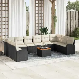 vidaxl-zestaw-sof-na-ogrod-z-poduszka-11-pcs-czarny-polirattan