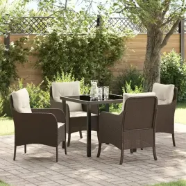 vidaxl-zestaw-do-jadalni-w-ogrodzie-5-pcs-brazowy-polirattan