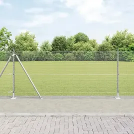 vidaxl-ogrodzenie-z-slupkami-srebrny-1-x-100-m-stal