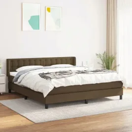 vidaxl-lozko-kontynentalne-z-materacem-brazowe-tkanina-160x200-cm