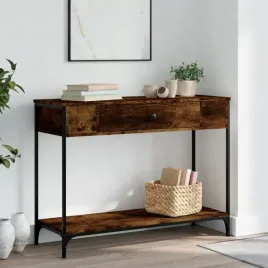 vidaxl-stolik-konsolowy-przydymiony-dab-100x345x75-cm
