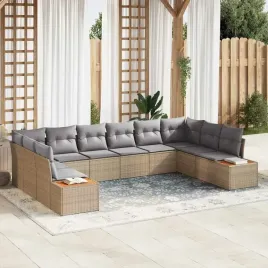 vidaxl-zestaw-sof-na-ogrod-z-poduszka-10-pcs-bezowy-polirattan
