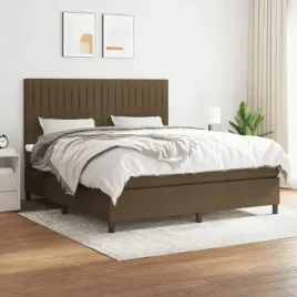 vidaxl-lozko-kontynentalne-z-materacem-brazowe-tkanina-160x200-cm