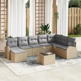 vidaxl-zestaw-sof-na-ogrod-z-poduszka-9-pcs-bezowy-polirattan