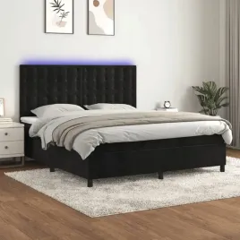 vidaxl-lozko-kontynentalne-z-materacem-i-led-czarny-aksamit-180x200cm