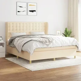 vidaxl-lozko-kontynentalne-z-materacem-kremowe-tkanina-180x200-cm